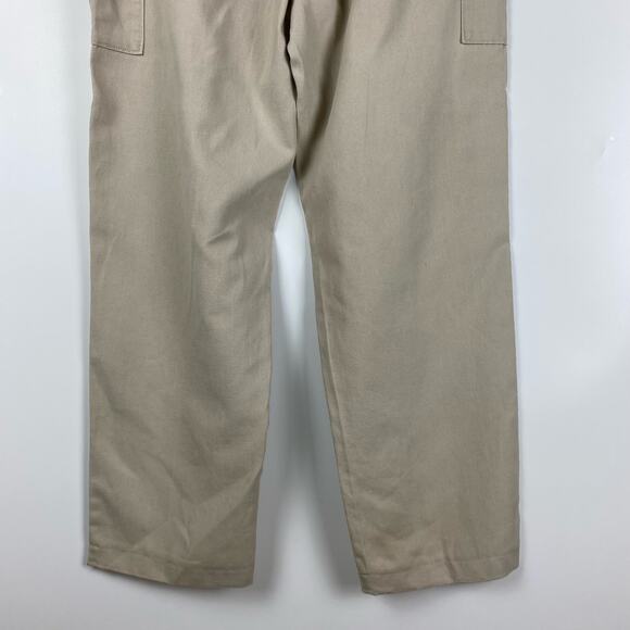 Woolrich Linen Cotton Wide Leg Cargo Pants Khaki High Rise Women’s Size 12 - Picture 11 of 11
